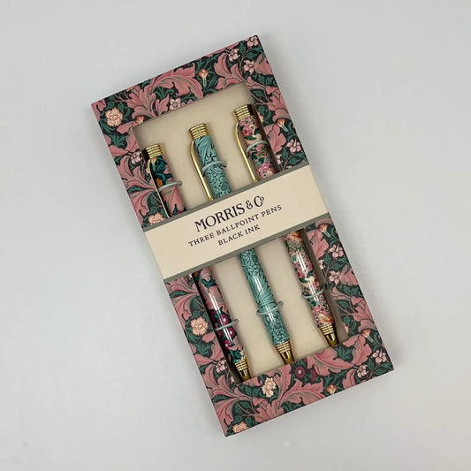 William Morris Pink Botanical Set of Pens