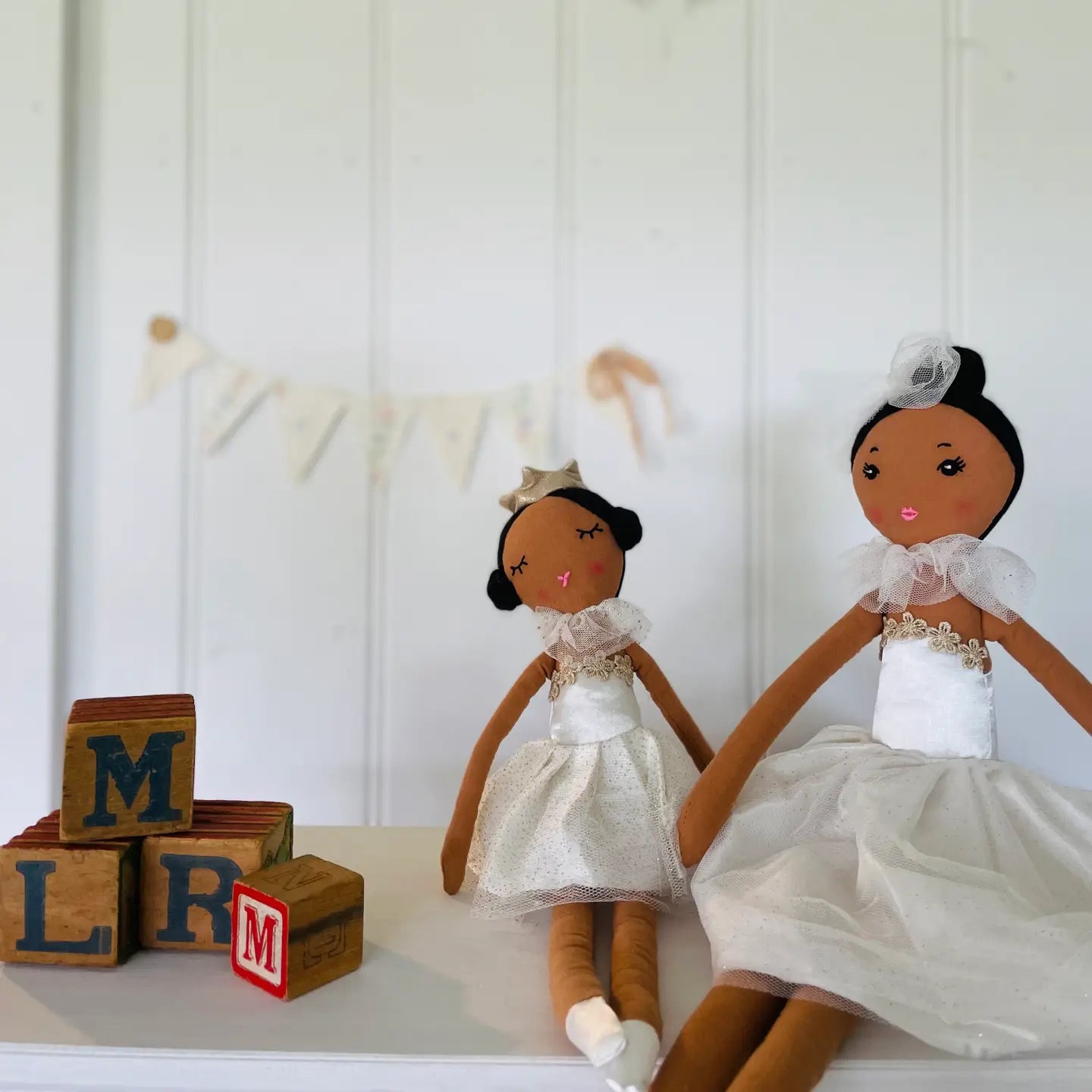 SPECIAL BUNDLE: Handmade Ballerina Princess Dolls, Large & Small