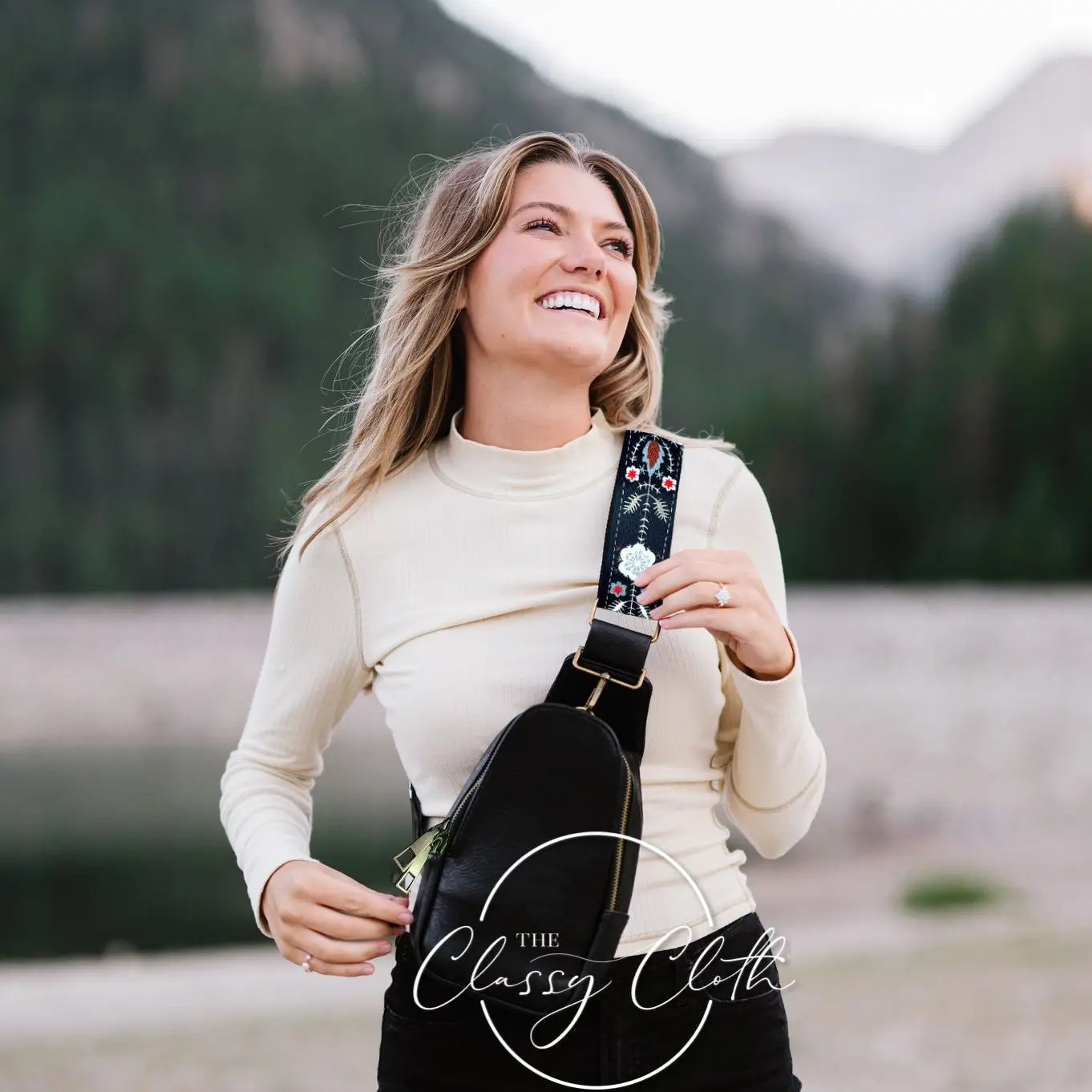 Shoulder Sling Bag - Luxurious Black