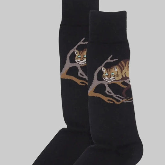 Men's Luxury Cotton Socks, Alice's in Wonderland Cheshire Cat