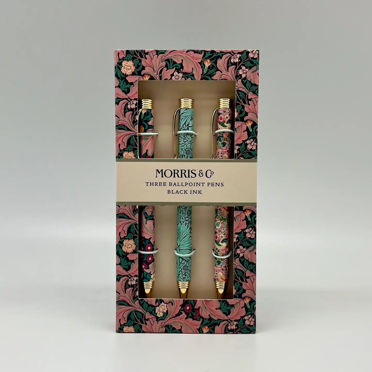 William Morris Pink Botanical Set of Pens