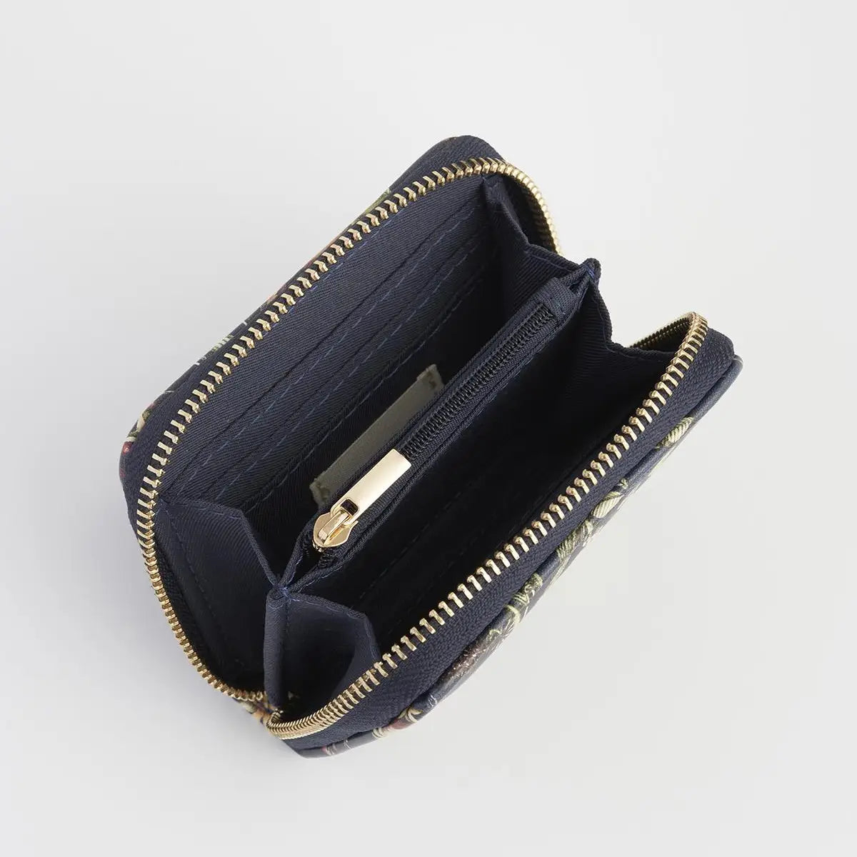 Wolf Garden Navy Zip Wallet Small