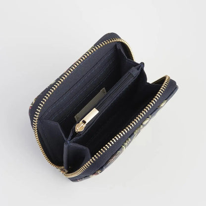 Wolf Garden Navy Zip Wallet Small