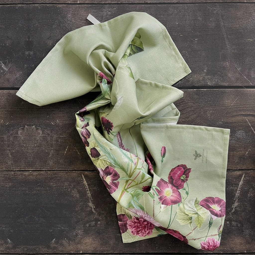 Blossom Garden 100% Organic Cotton Tea Towel