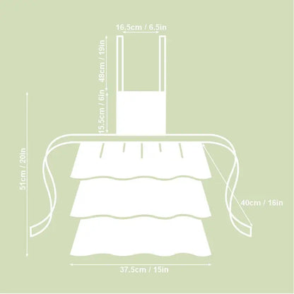 Handmade Floral Ruffle Kids Apron