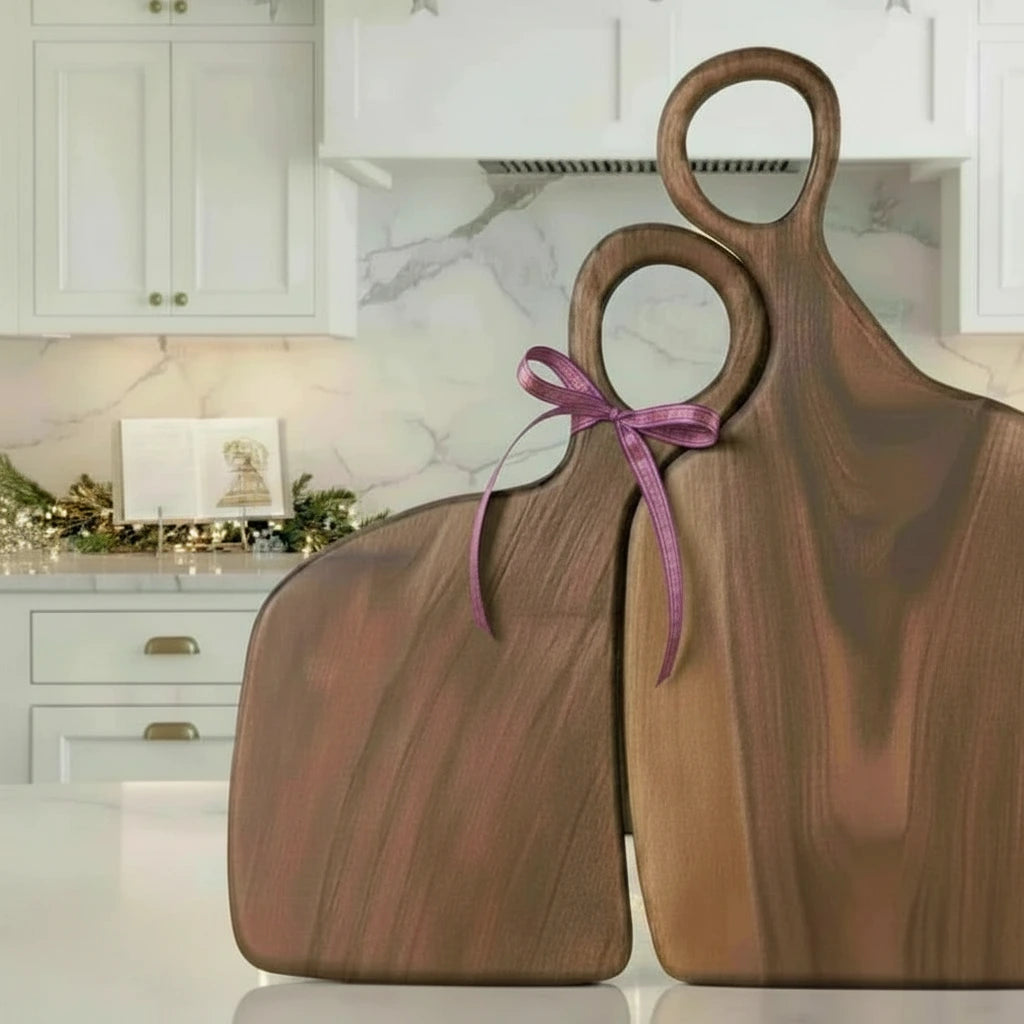 Premium Walnut Cutting Board, Cozy Combo